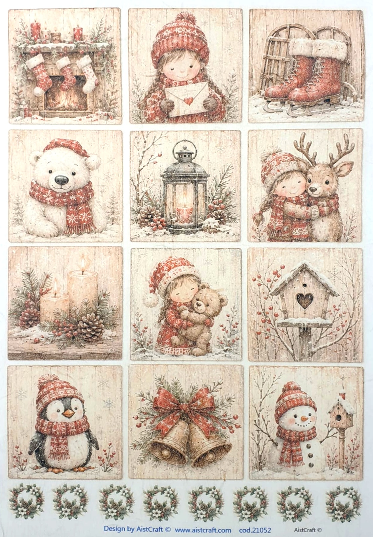 Hârtie de orez - Christmas in Images 2 - A4 1 Hârtie de orez - Christmas in Images 2 - A4