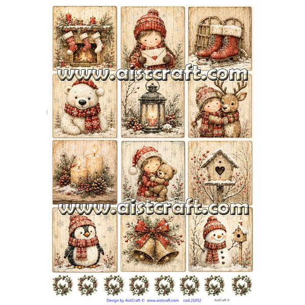 Hârtie de orez - Christmas in Images 2 - A4 2 Hârtie de orez - Christmas in Images 2 - A4 - imagine 2
