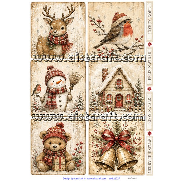 Hârtie de orez - Christmas in Images - A4 2 Hârtie de orez - Christmas in Images - A4 - imagine 2