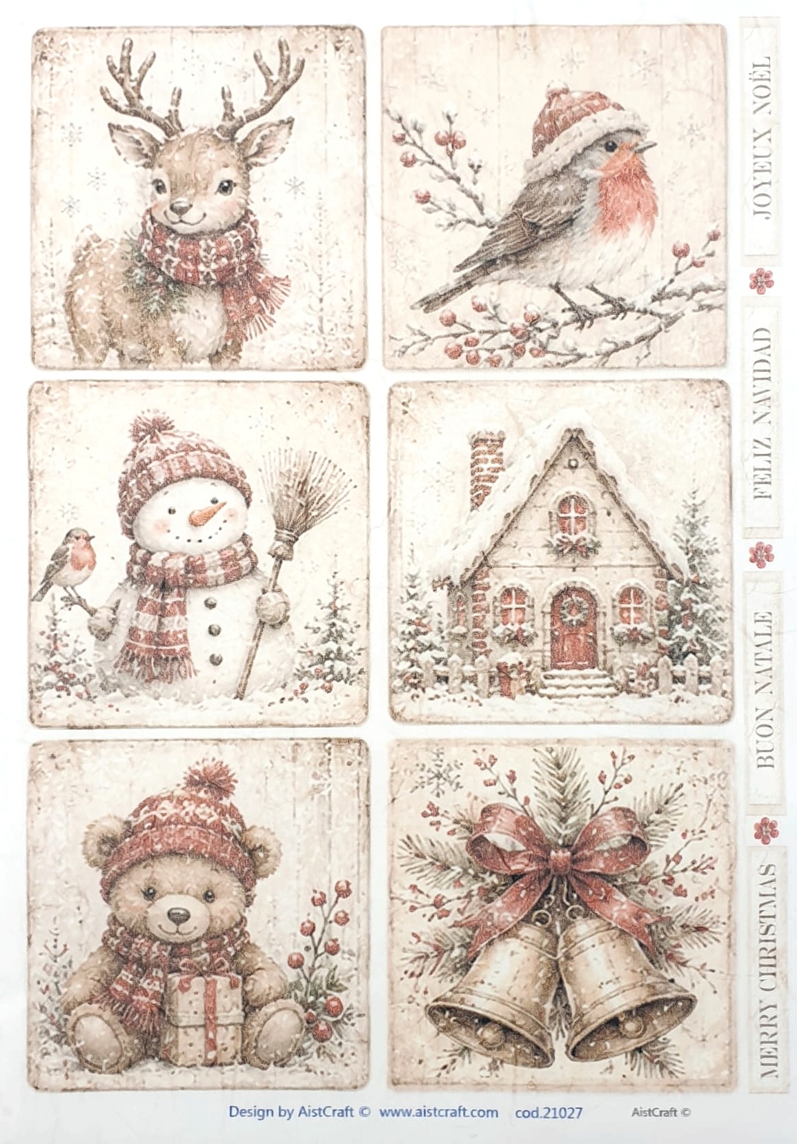 Hârtie de orez - Christmas in Images - A4 1 Hârtie de orez - Christmas in Images - A4