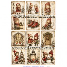 Hârtie de orez - Happy Children - A4 2 Hârtie de orez - Happy Children - A4 - imagine 2