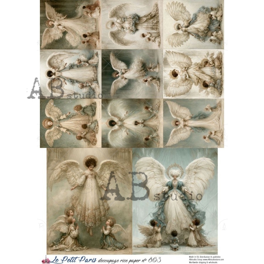Hârtie de orez – Angels - A4 1 Hârtie de orez – Angels - A4