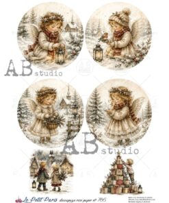 Hârtie de orez – Christmas Angel – A4