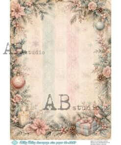 Hârtie de orez – Christmas Background – A4