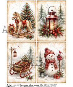 Hârtie de orez – Christmas Elements – A4