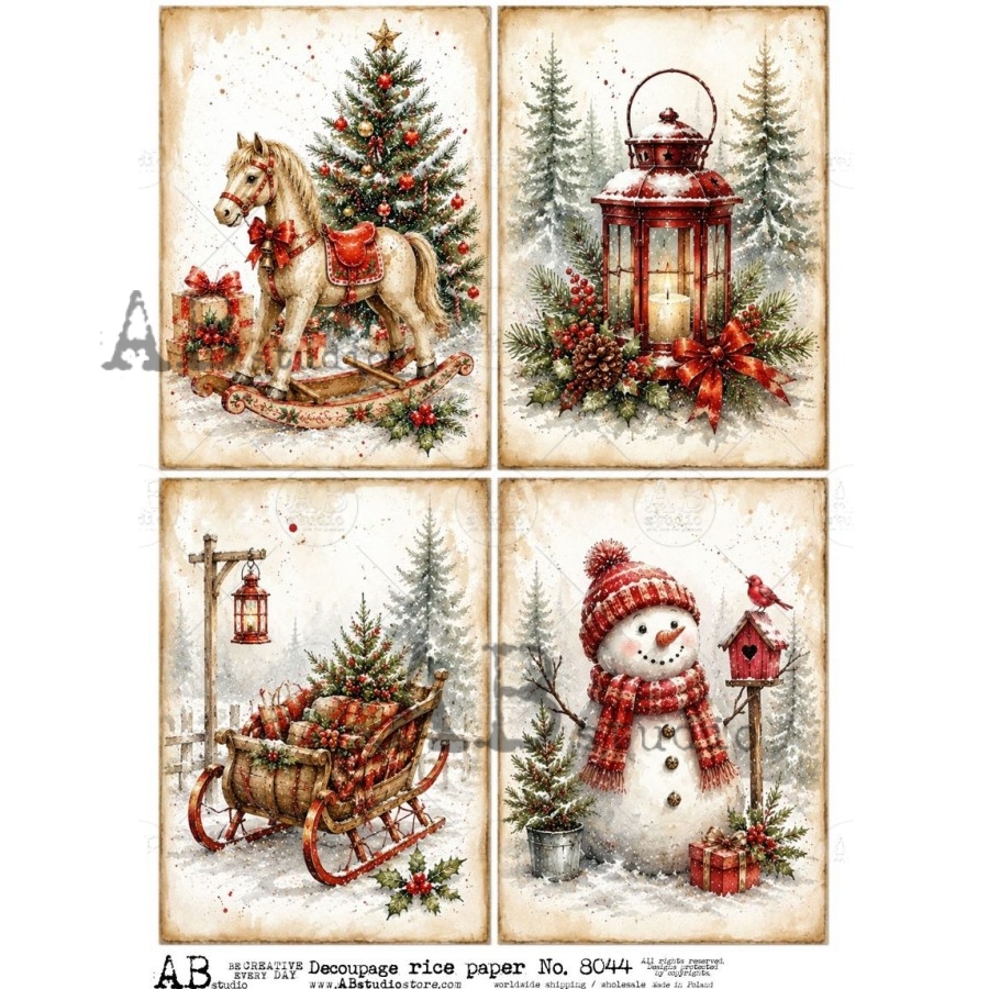 Hârtie de orez – Christmas Elements – A4 1 Hârtie de orez – Christmas Elements – A4