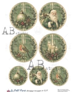 Hârtie de orez – Christmas Green – A4