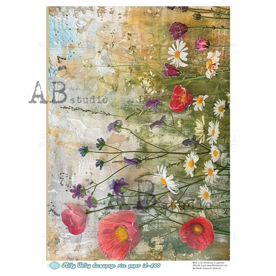 Hârtie de orez – Meadow Field – A4 1 Hârtie de orez – Meadow Field – A4