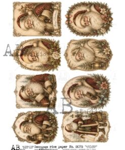 Hârtie de orez – Santa in Frame – A4