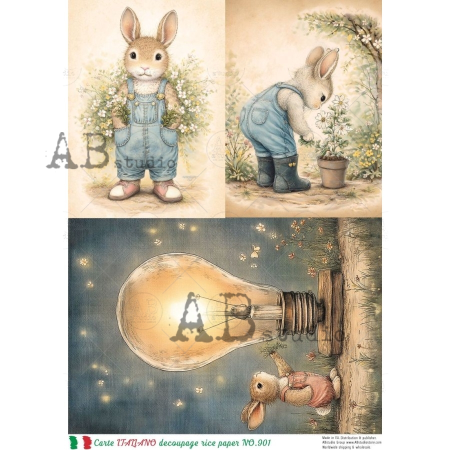 Hârtie de orez – The Rabbit– A4 1 Hârtie de orez – The Rabbit– A4