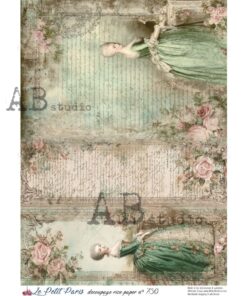 Hârtie de orez – Victorian Lady – A4